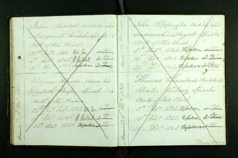 Rippington (John) 1846 Marriage Banns